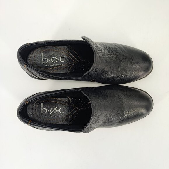 Boc Born Women's Black Leather Slip on Booties Shoes Size 6 - Picture 3 of 9